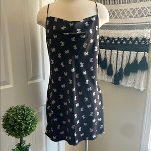 Y2K Inspired Coquette Fairygoth Butterfly Black Dress
